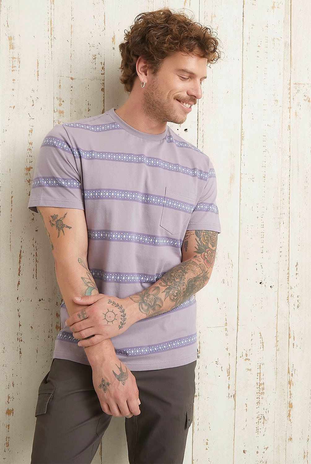 DOO AUSTRALIA - Polera Doo Australia Manga Corta Casual Hombre Algodón Rayas