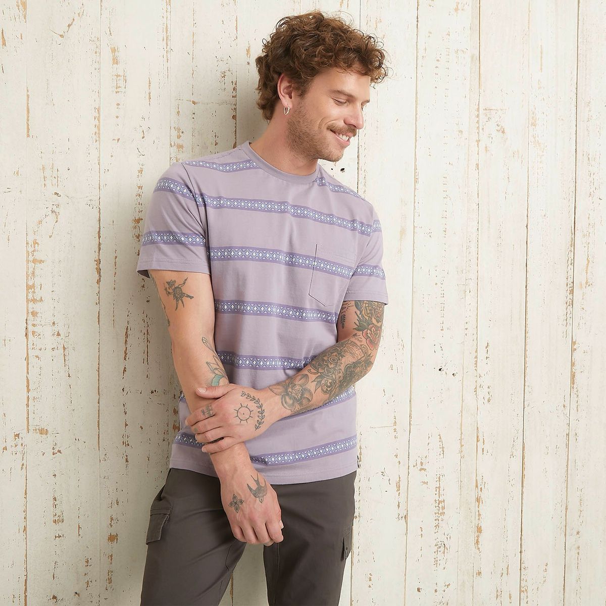 DOO AUSTRALIA - Polera Doo Australia Manga Corta Casual Hombre Algodón Rayas