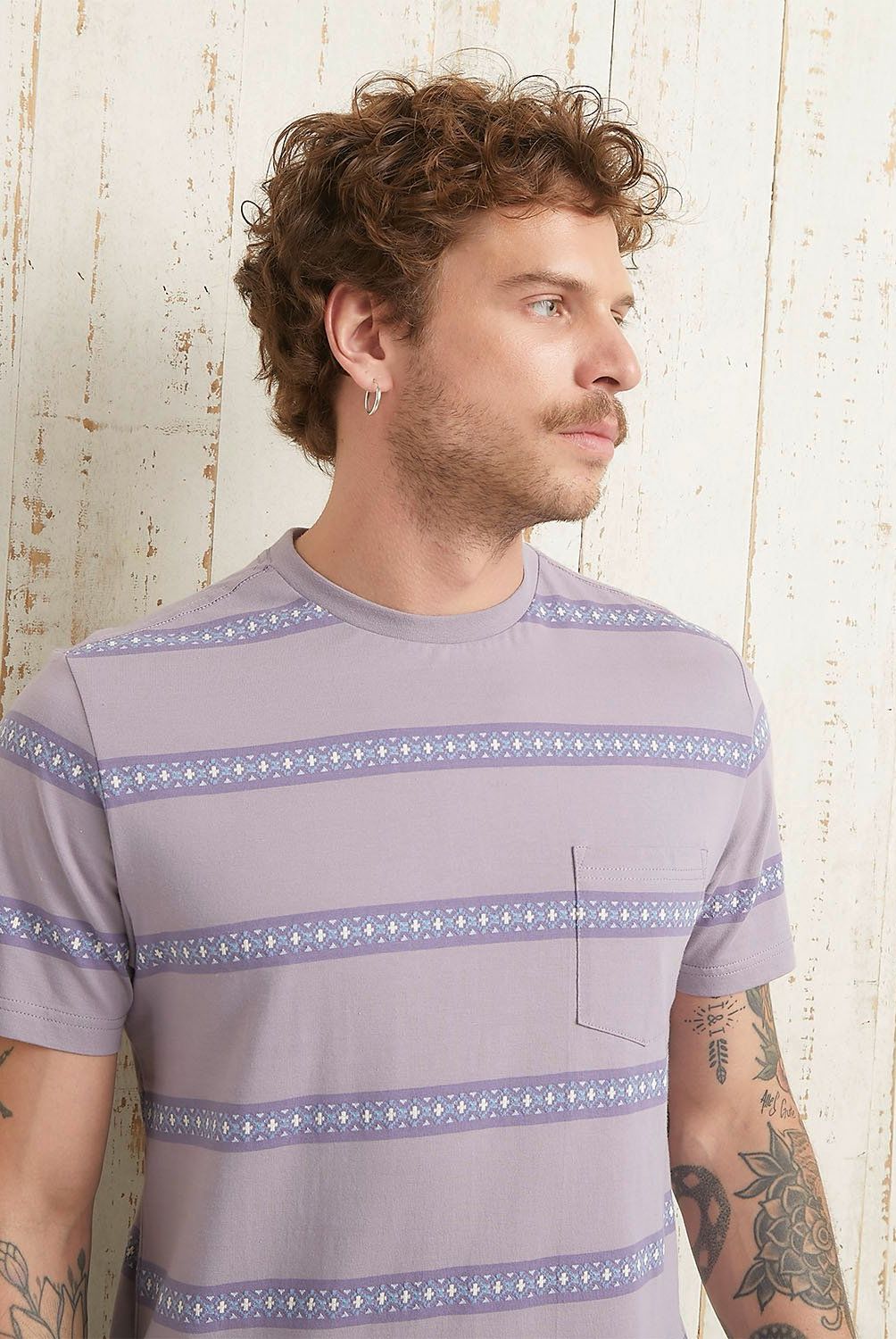 DOO AUSTRALIA - Polera Doo Australia Manga Corta Casual Hombre Algodón Rayas