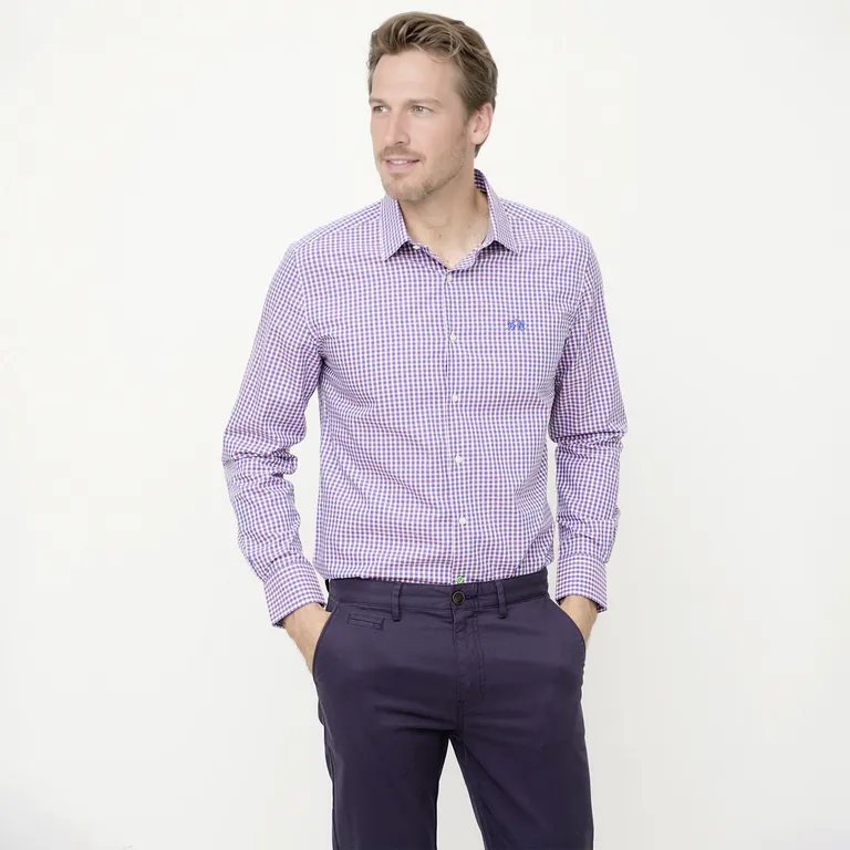 Camisa Manga Larga Casual Hombre