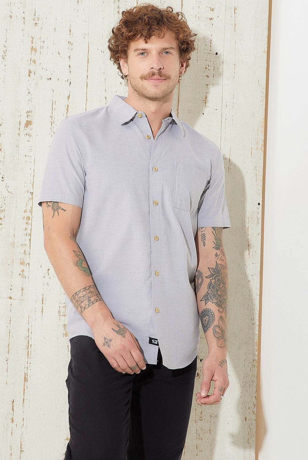 DOO AUSTRALIA - Camisa Casual Algodón Hombre Doo Australia Manga Corta