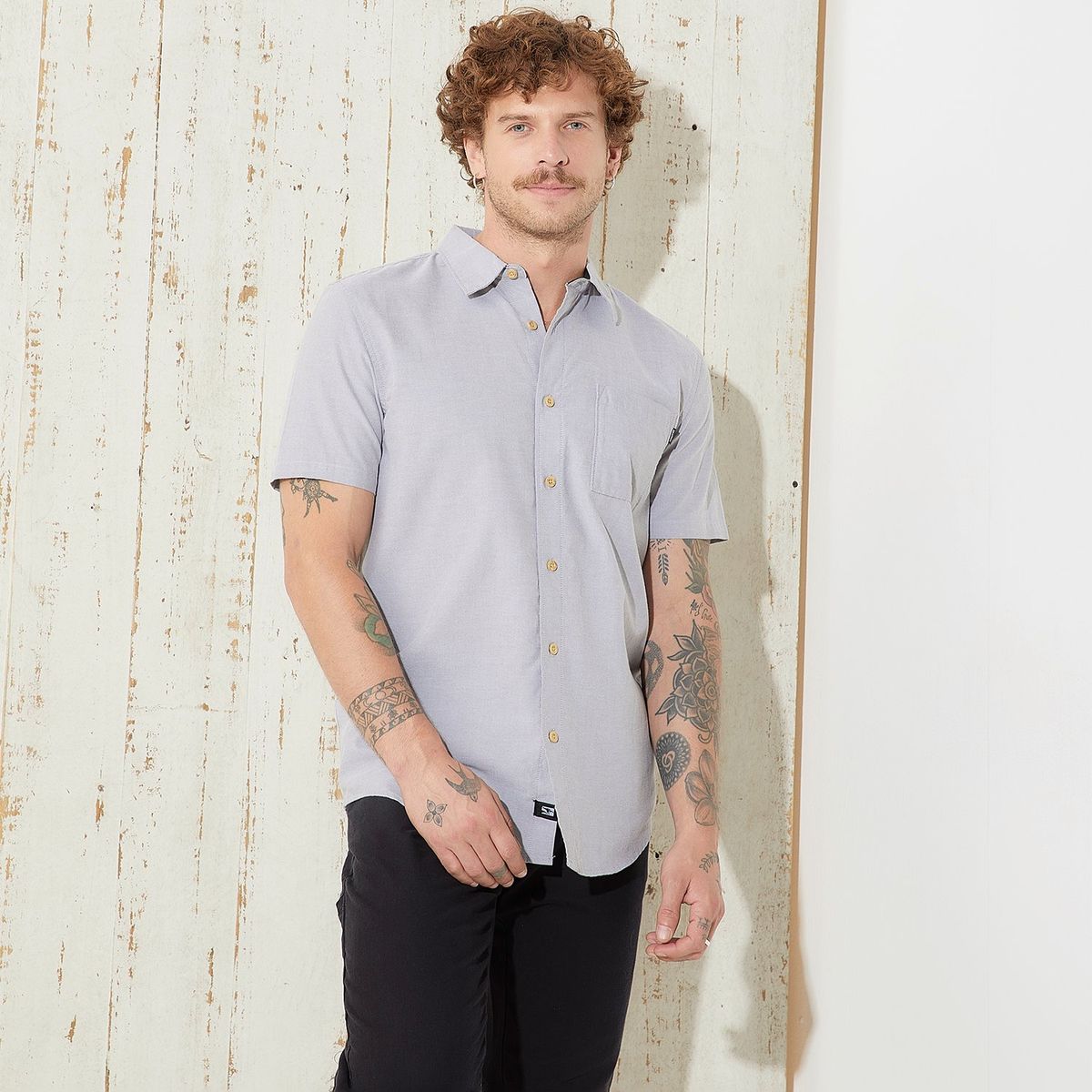 DOO AUSTRALIA - Camisa Casual Algodón Hombre Doo Australia Manga Corta