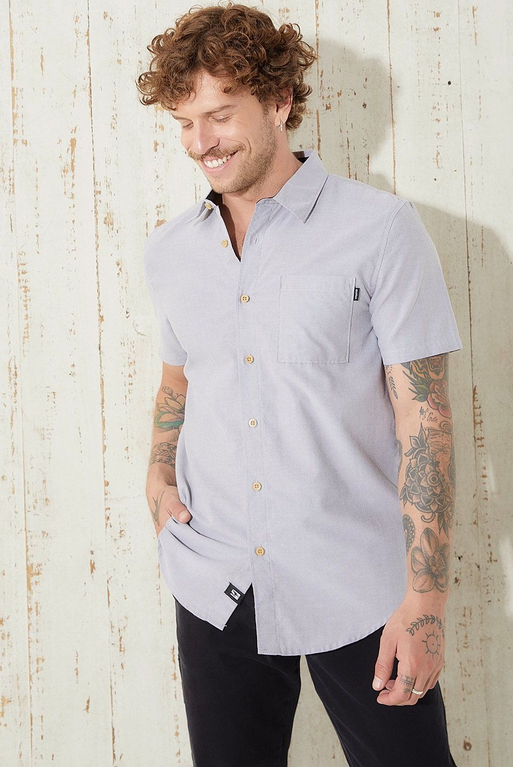 DOO AUSTRALIA - Camisa Casual Algodón Hombre Doo Australia Manga Corta