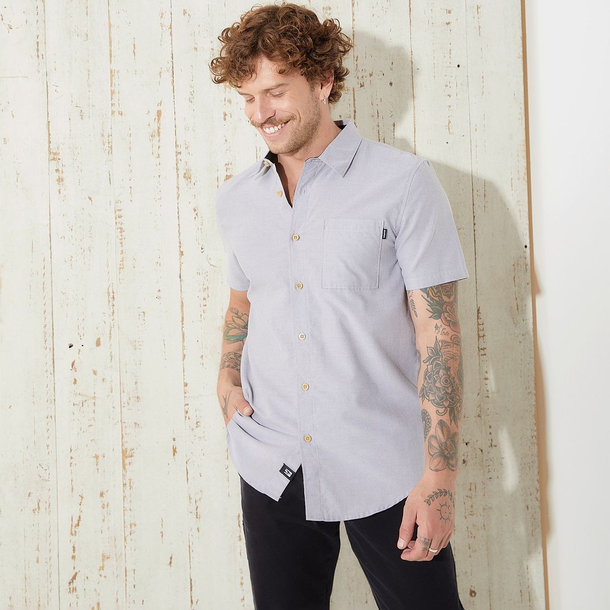 DOO AUSTRALIA - Camisa Casual Algodón Hombre Doo Australia Manga Corta