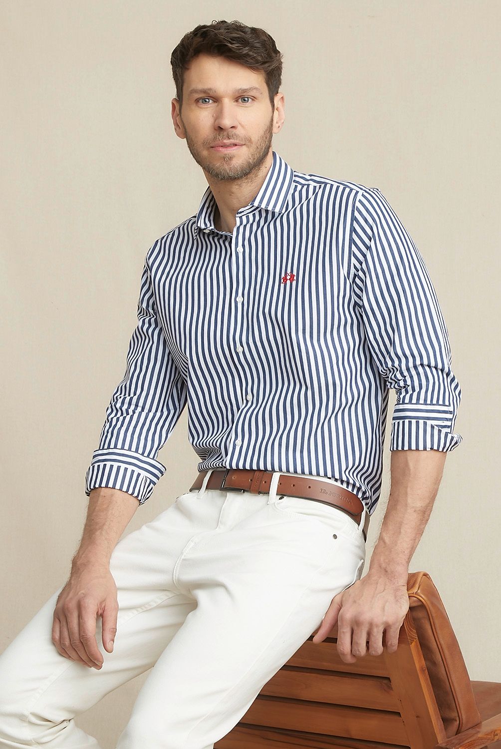 LA MARTINA - Camisa Casual Manga Larga  Slim Fit Hombre La Martina