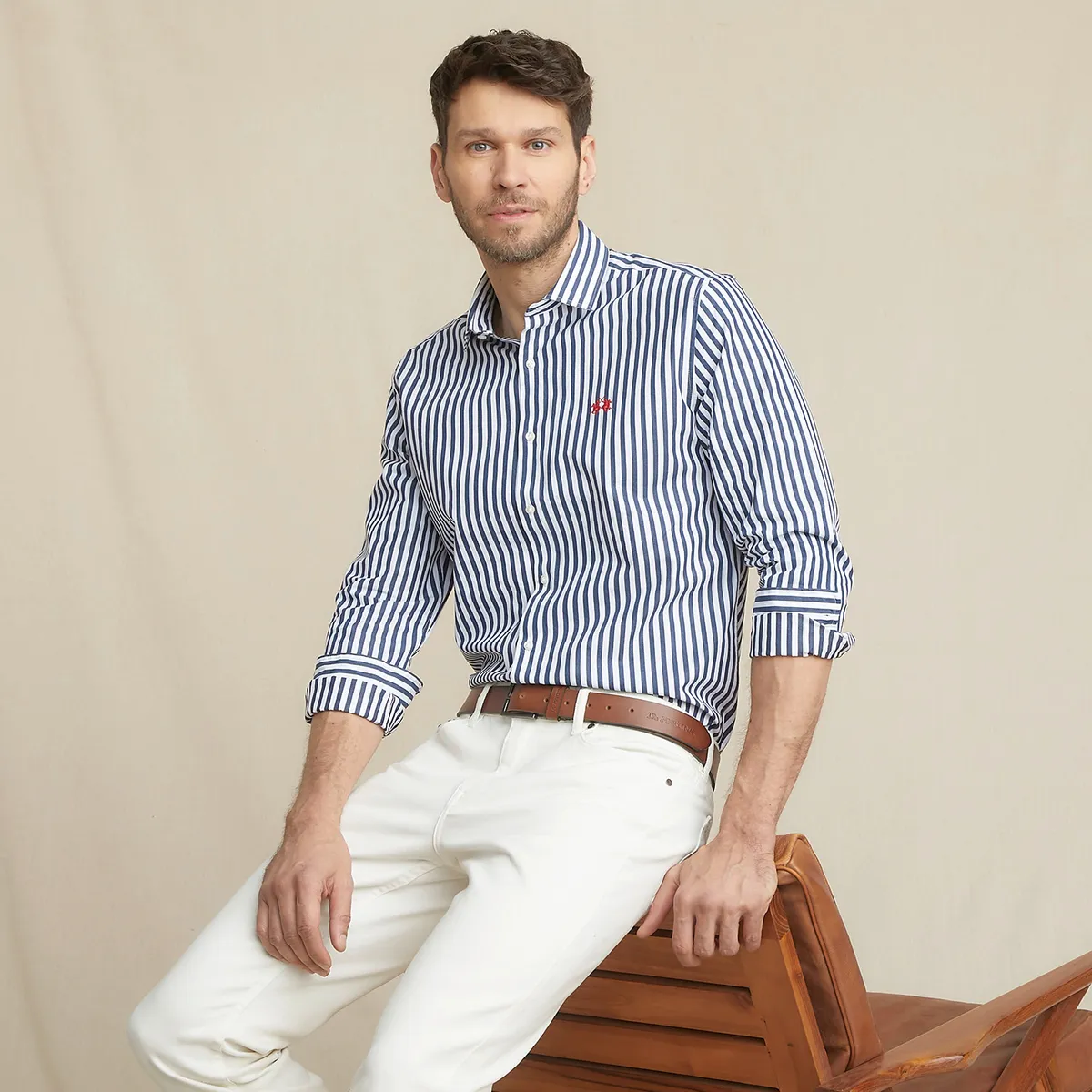 LA MARTINA - Camisa Casual Manga Larga  Slim Fit Hombre La Martina