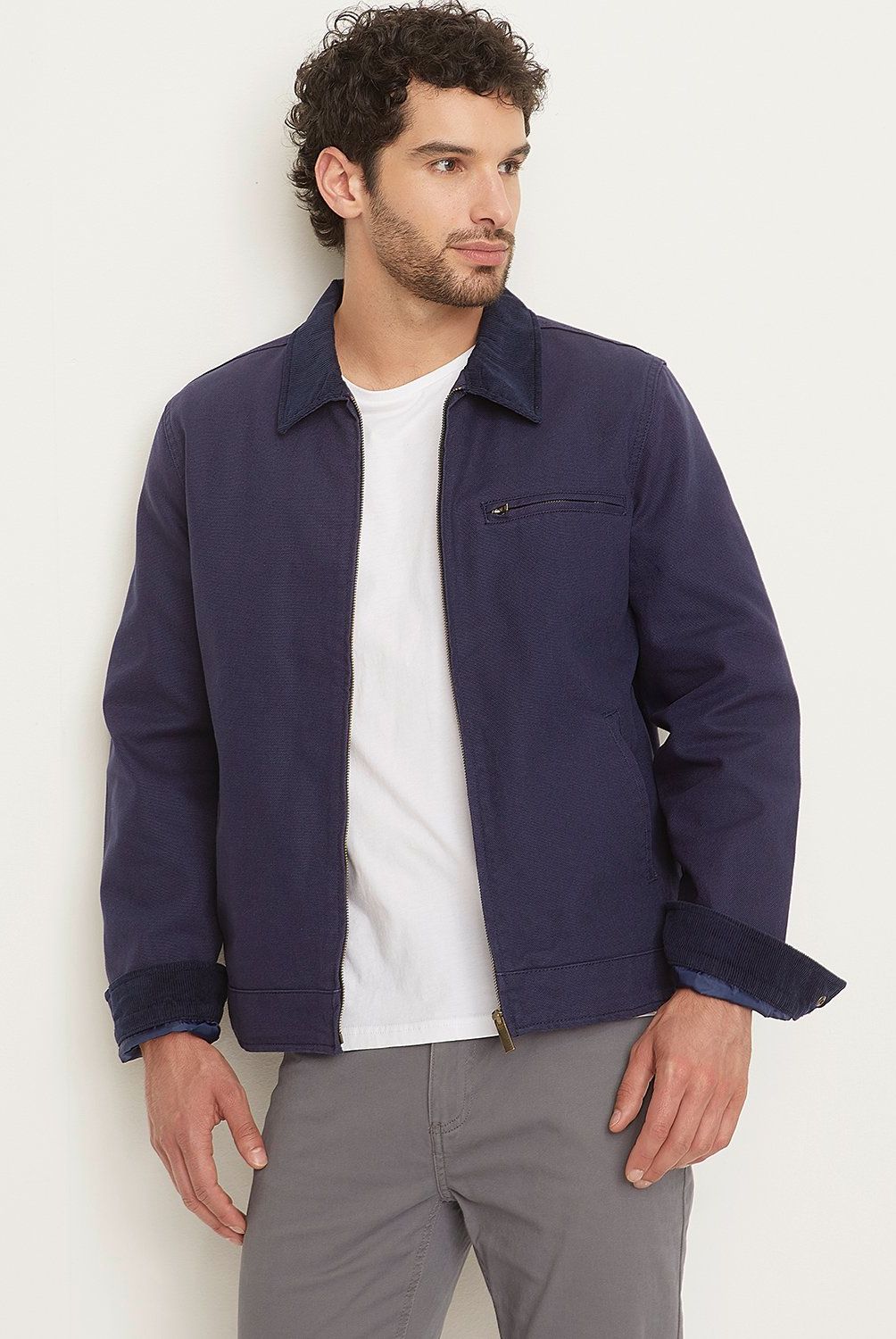 NEWPORT - Chaqueta Gabardina Newport Cierre Metálico Manga Larga Hombre