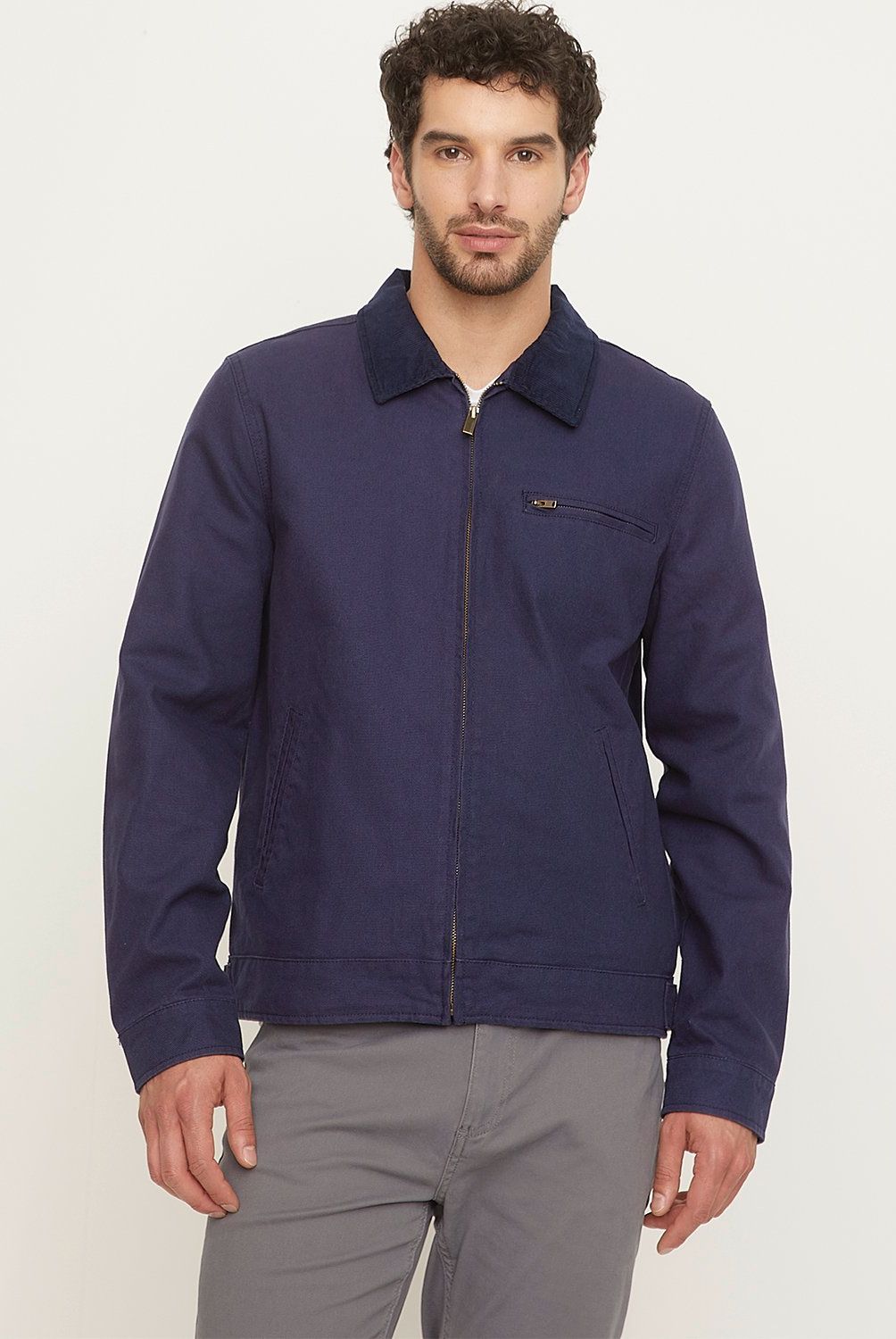 NEWPORT - Chaqueta Gabardina Newport Cierre Metálico Manga Larga Hombre