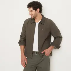 NEWPORT - Chaqueta Gabardina Cierre Metálico Manga Larga Hombre