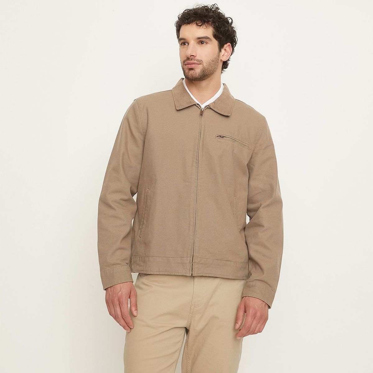 NEWPORT - Chaqueta Gabardina Newport Cierre Metálico Manga Larga Hombre