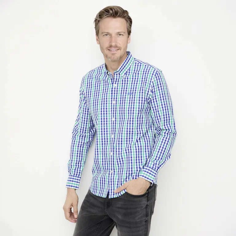 Camisa Manga Larga Casual Hombre