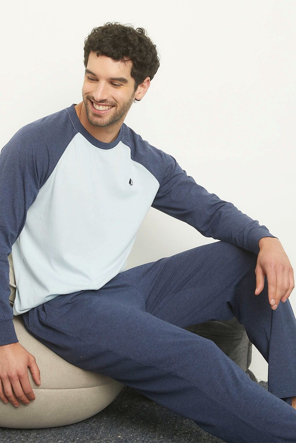 NEWPORT - Pijama Largo Newport Algodón Hombre