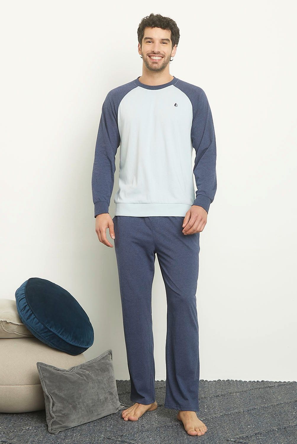 NEWPORT - Pijama Largo Newport Algodón Hombre