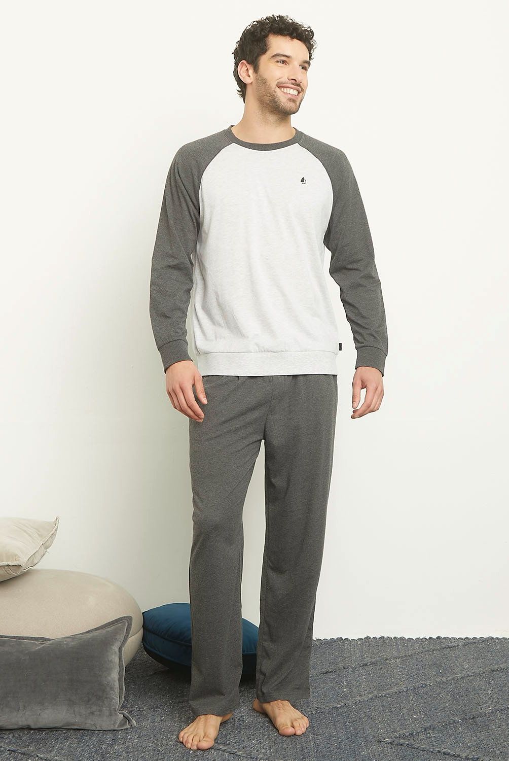 NEWPORT - Pijama Largo Newport Algodón Hombre