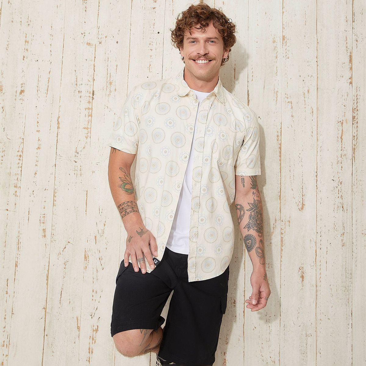 DOO AUSTRALIA - Camisa Algodón Hombre Doo Australia Manga Corta Slim Fit