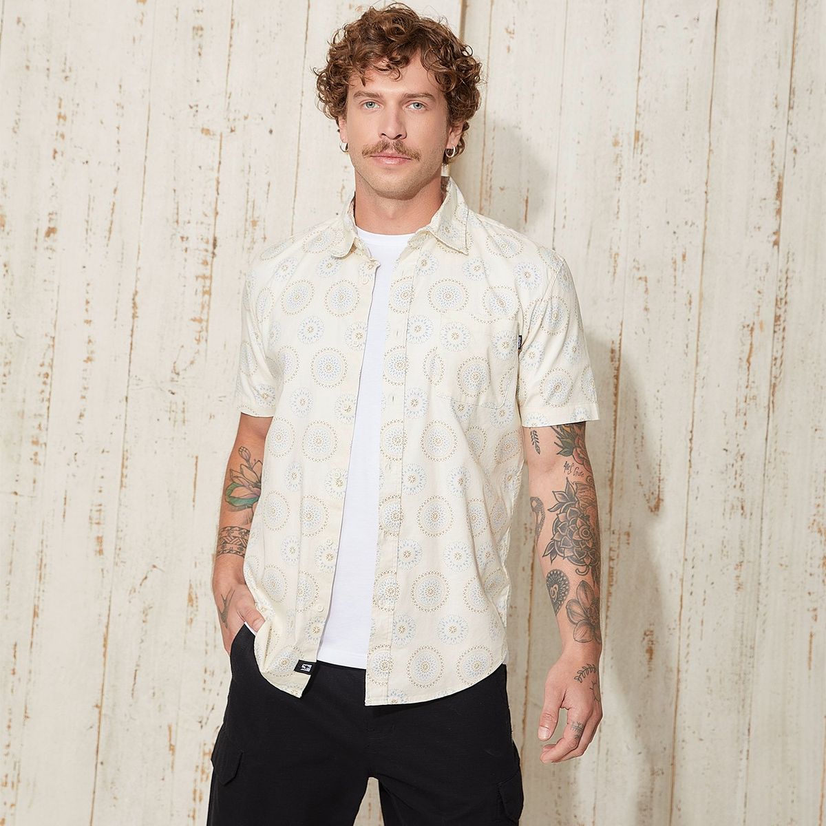 DOO AUSTRALIA - Camisa Algodón Hombre Doo Australia Manga Corta Slim Fit