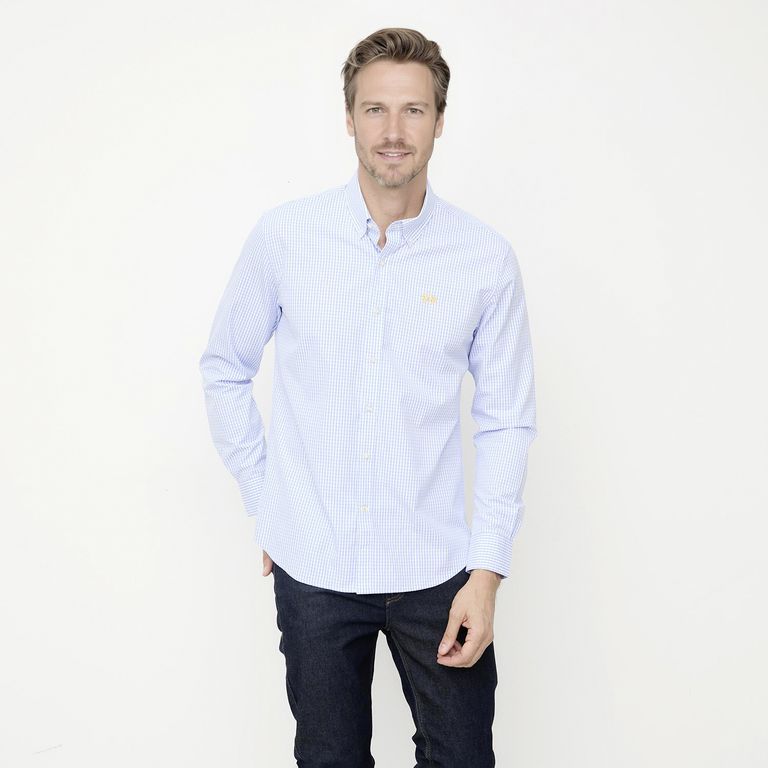 Camisa Manga Larga Casual Hombre