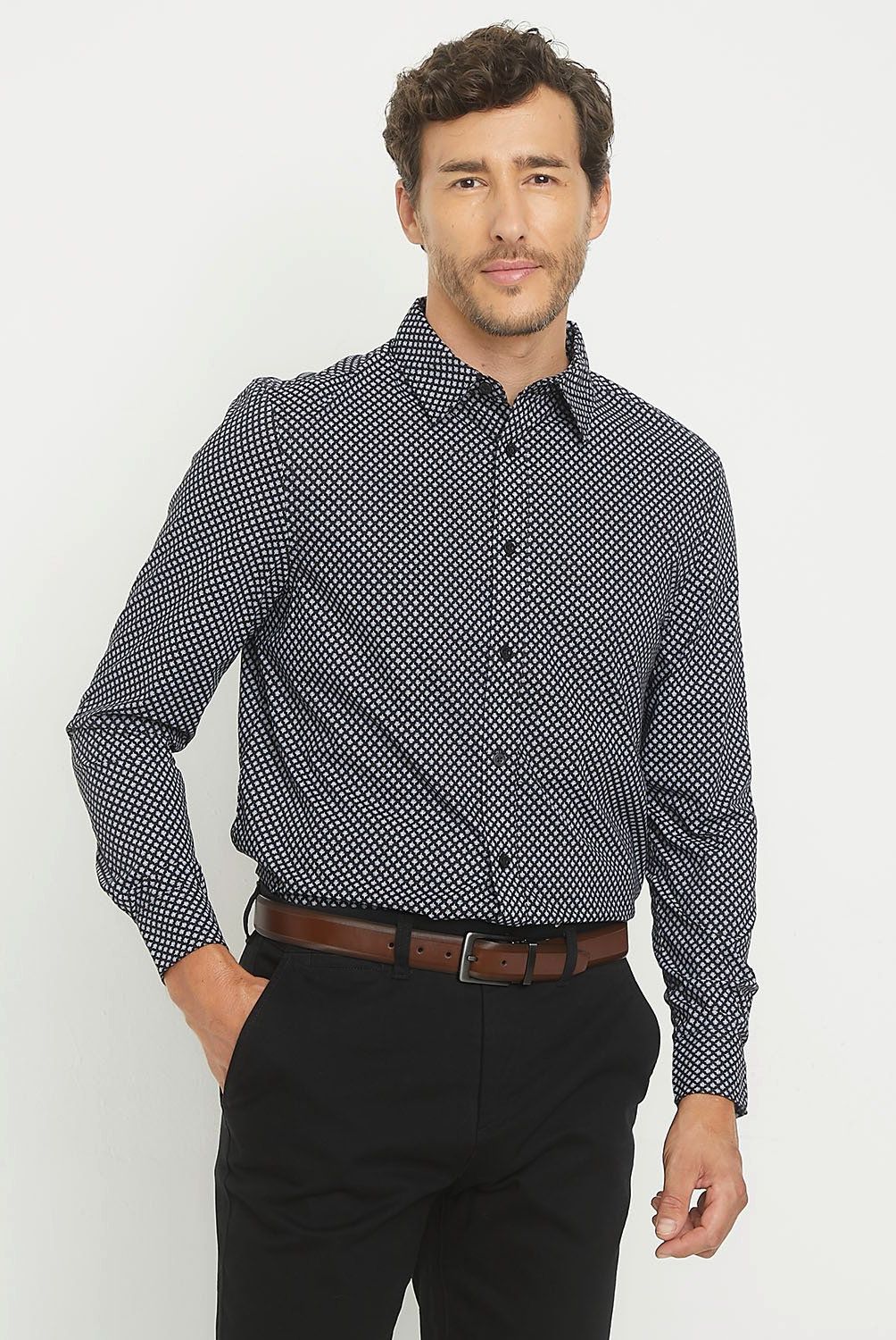 NEWPORT - Camisa Casual Hombre Newport Manga Larga