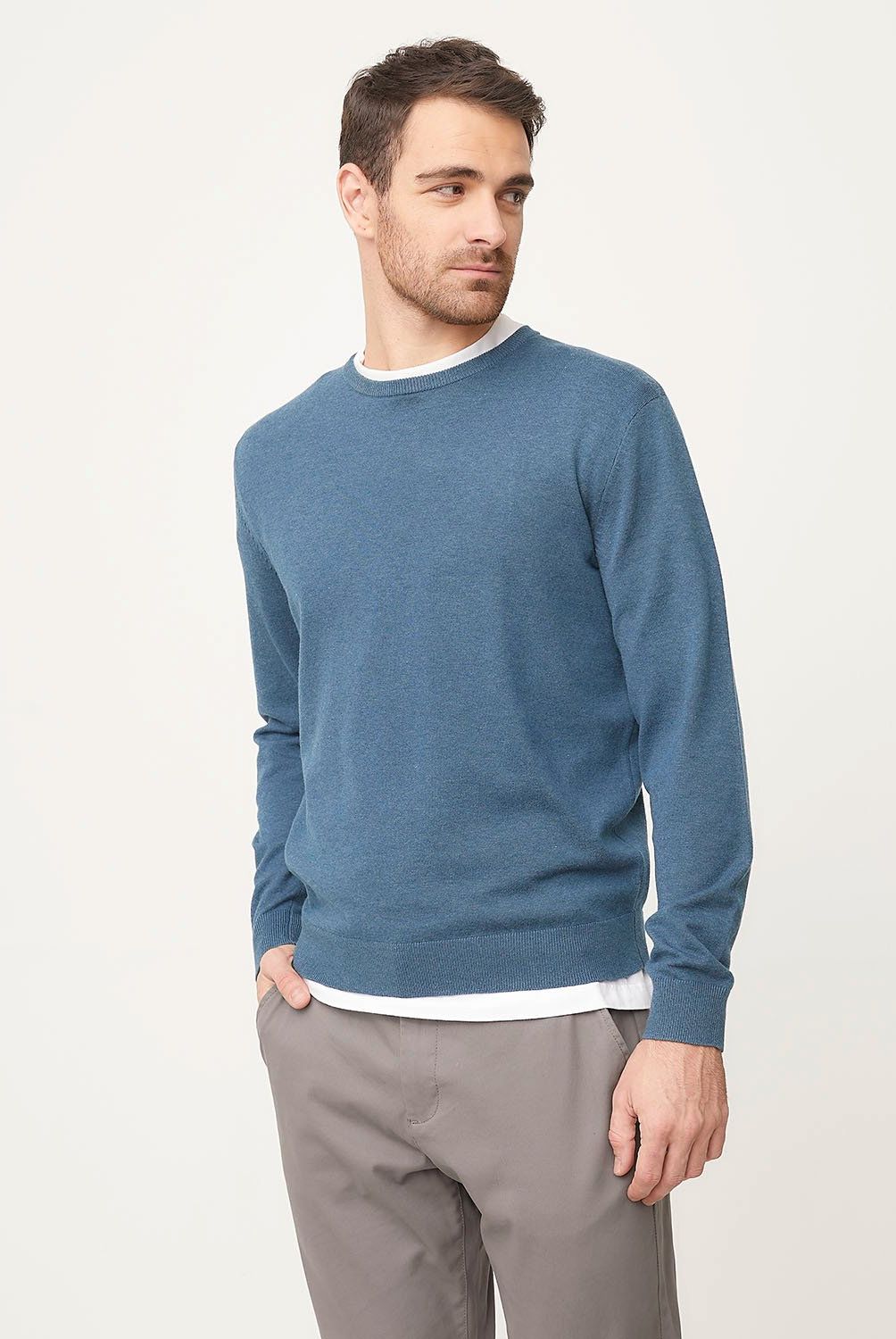NEWPORT - Sweater Newport Hombre Regular Fit Cuello Redondo