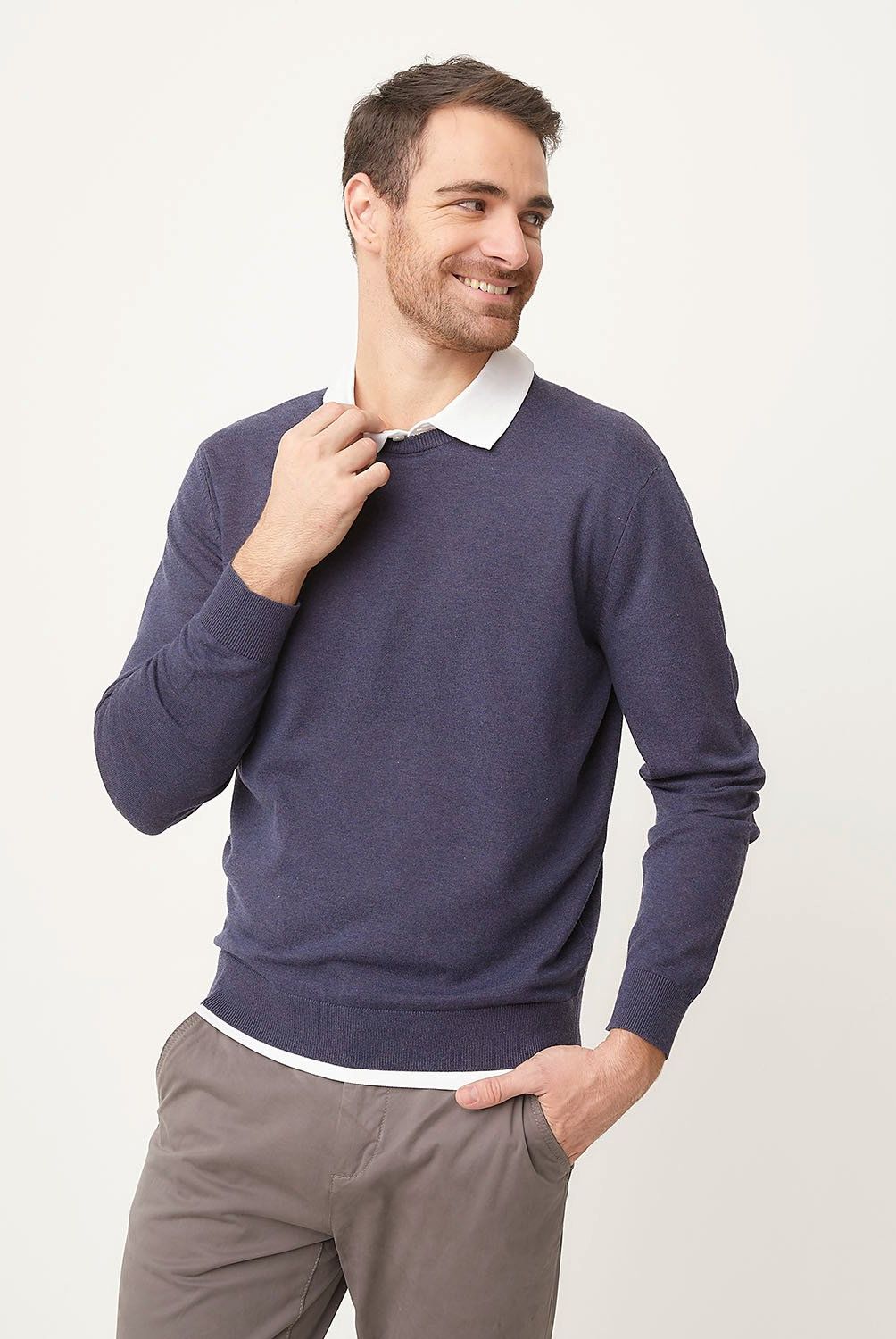 NEWPORT - Sweater Newport Hombre Regular Fit Cuello Redondo