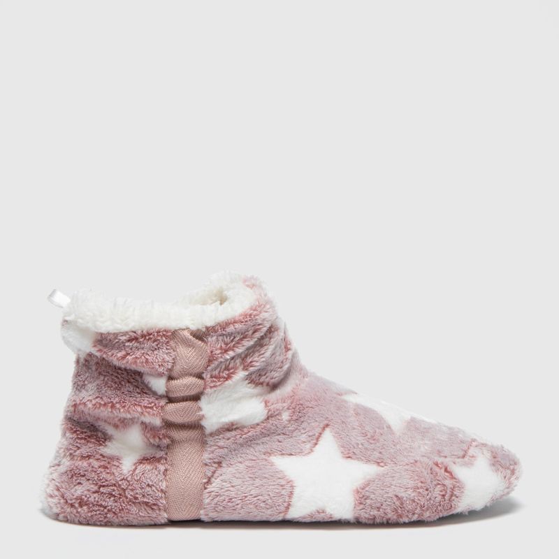 SYBILLA - Pantuflas Botín Sybilla Mujer Poliéster Estampado Estrellas Rosadas