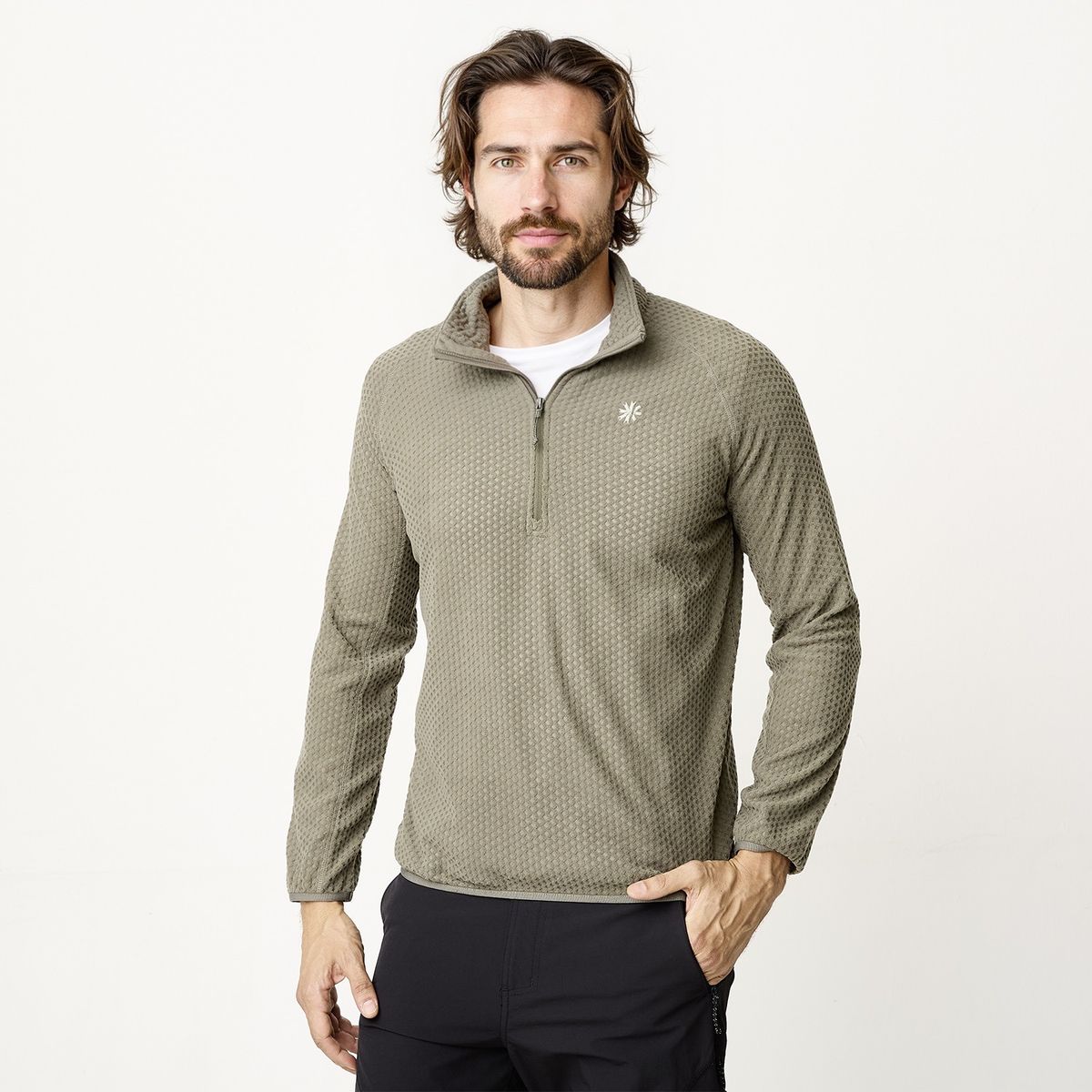 MOUNTAIN GEAR - Polar Deportivo Hombre Mountain Gear Cierre Metálico