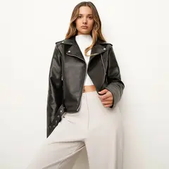 SYBILLA - Chaqueta Mujer Manga Larga Negra