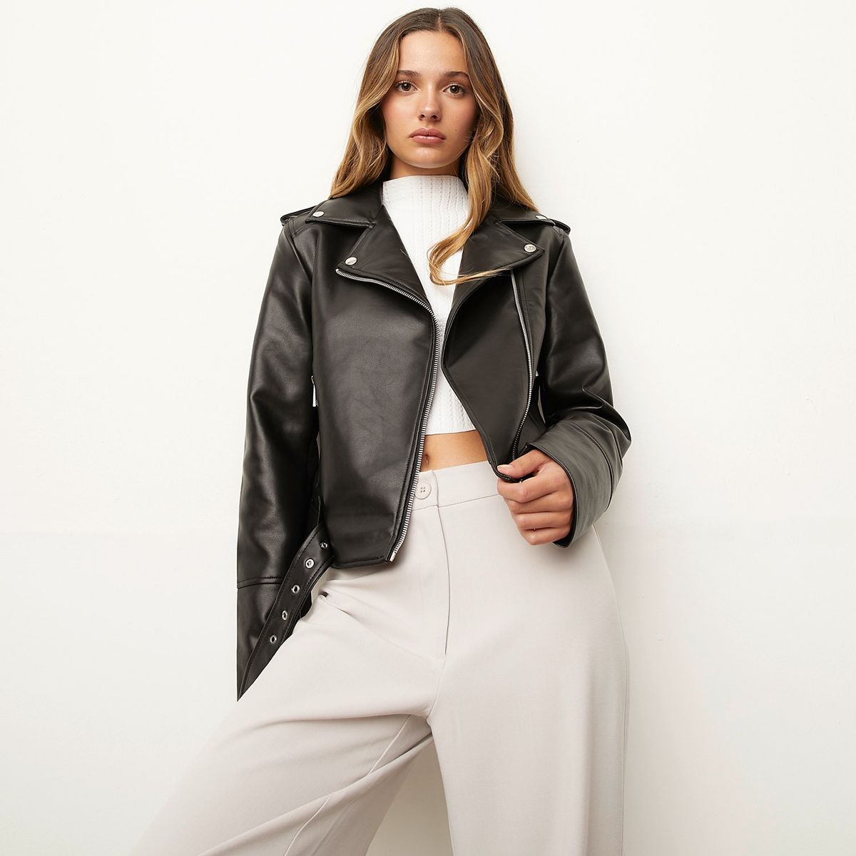 SYBILLA - Chaqueta Mujer Sybilla Regular Fit Cuero Sintético