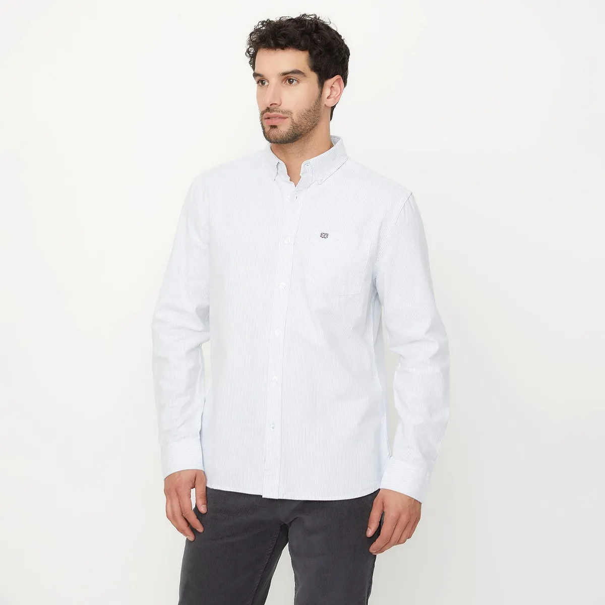 UNIVERSITY CLUB - Camisa Casual Manga Larga University Club Algodón Hombre