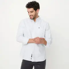 UNIVERSITY CLUB - Camisa Manga Larga Casual Algodón Hombre
