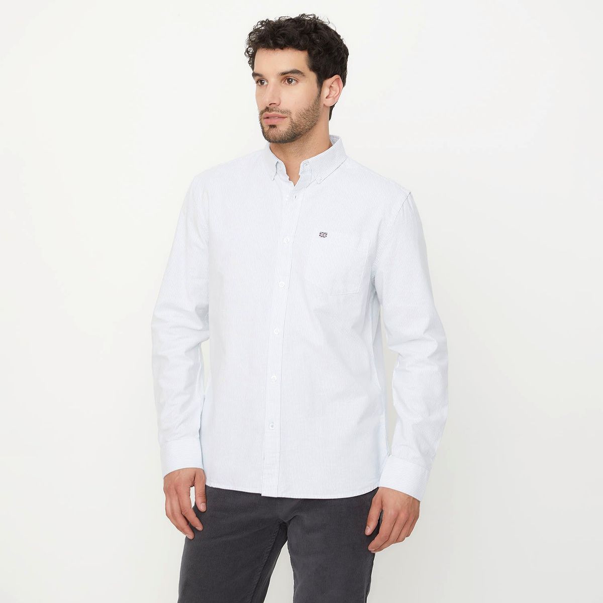 UNIVERSITY CLUB - Camisa Casual Manga Larga University Club Algodón Hombre