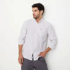 UNIVERSITY CLUB - Camisa Manga Larga Casual Algodón Hombre