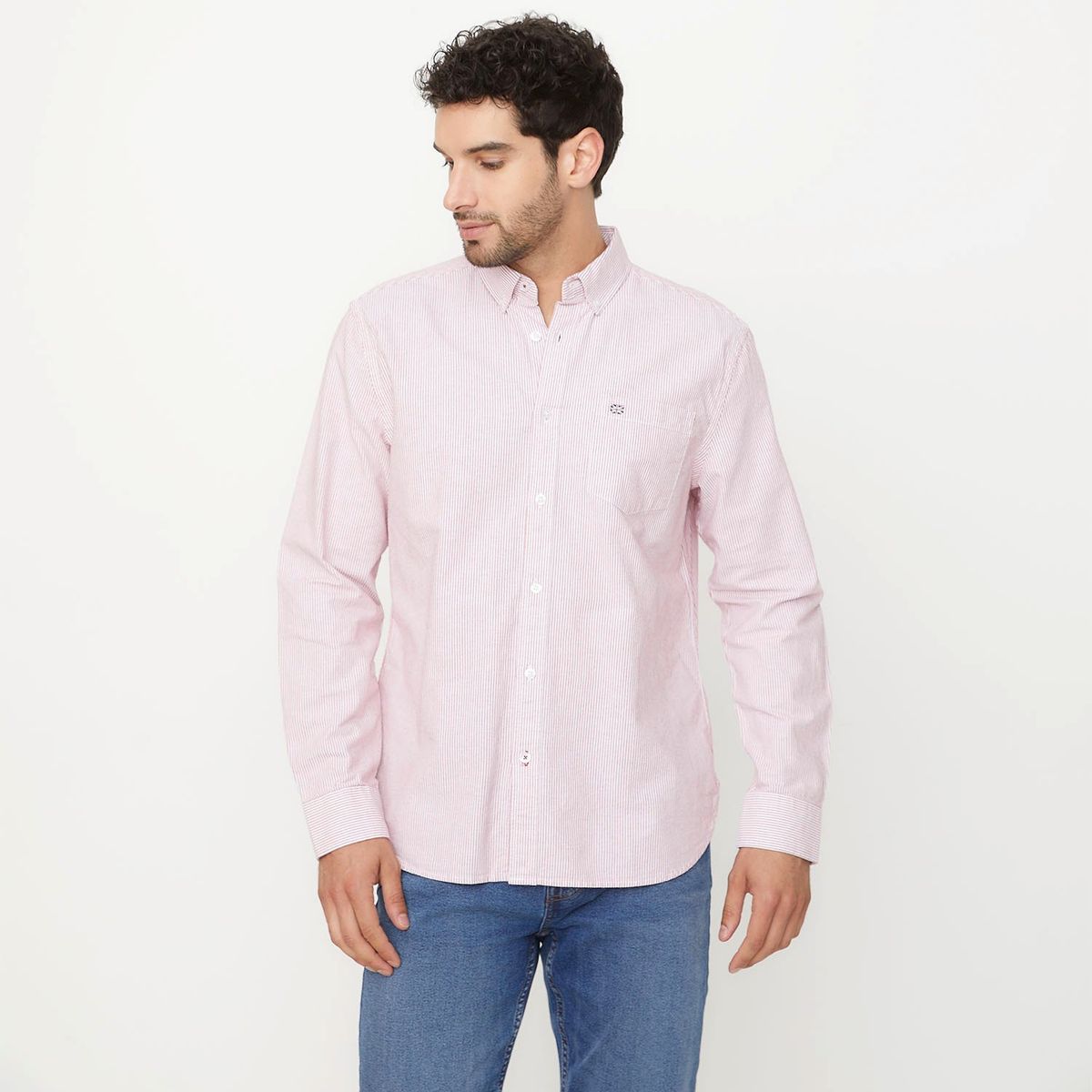 UNIVERSITY CLUB - Camisa Casual Manga Larga University Club Algodón Hombre