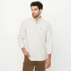 UNIVERSITY CLUB - Camisa Casual Manga Larga Algodón Hombre