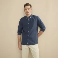 UNIVERSITY CLUB - Camisa Casual Manga Larga Algodón Hombre