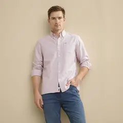 UNIVERSITY CLUB - Camisa Casual Manga Larga Algodón Hombre