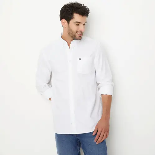 UNIVERSITY CLUB - Camisa Casual Manga Larga Algodón Hombre