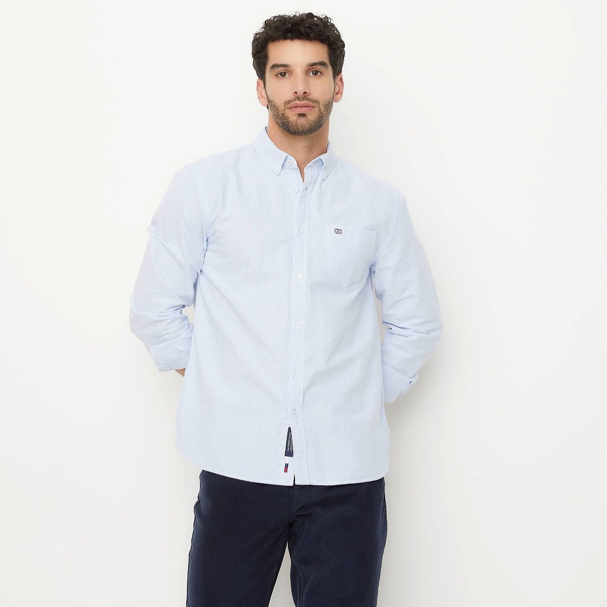 UNIVERSITY CLUB - Camisa Casual Manga Larga University Club Algodón Hombre