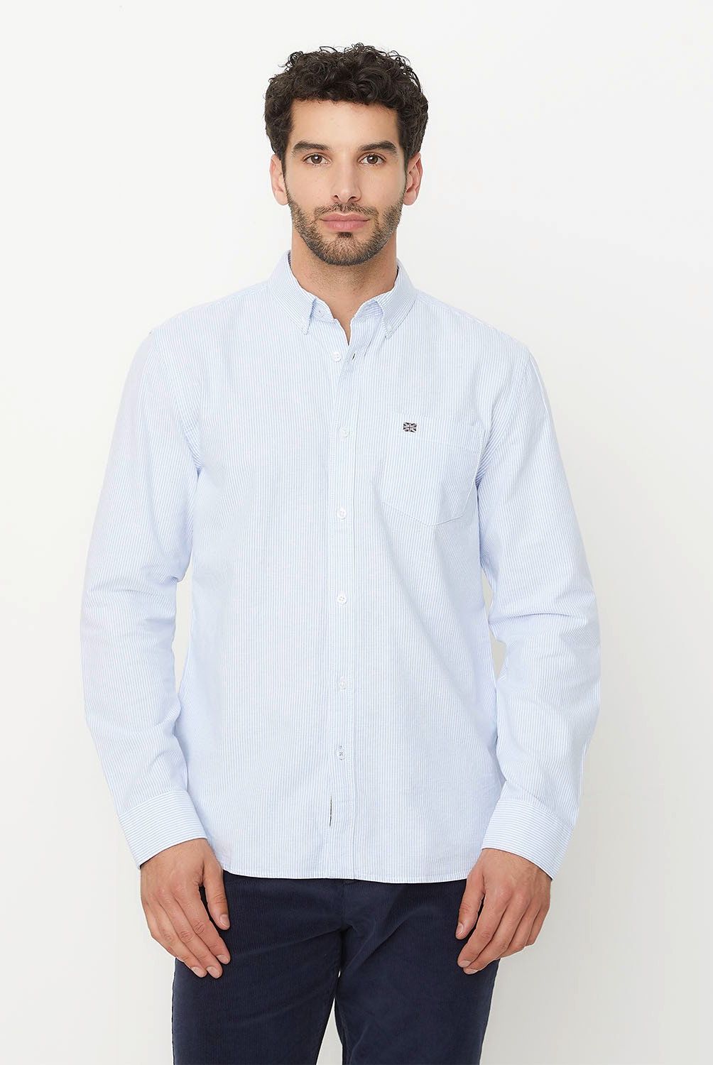UNIVERSITY CLUB - Camisa Casual Manga Larga University Club Algodón Hombre