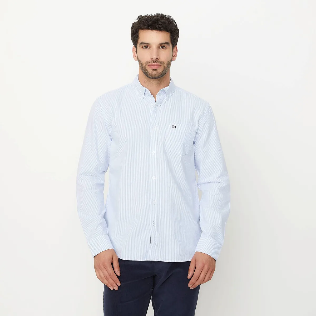 UNIVERSITY CLUB - Camisa Casual Manga Larga University Club Algodón Hombre