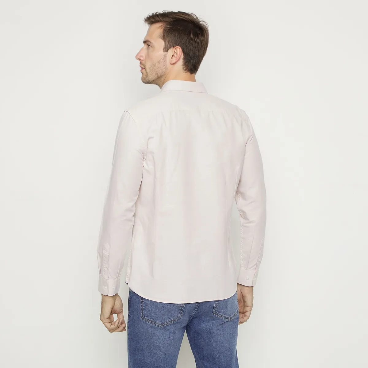 UNIVERSITY CLUB - Camisa Casual Manga Larga University Club Algodón Hombre