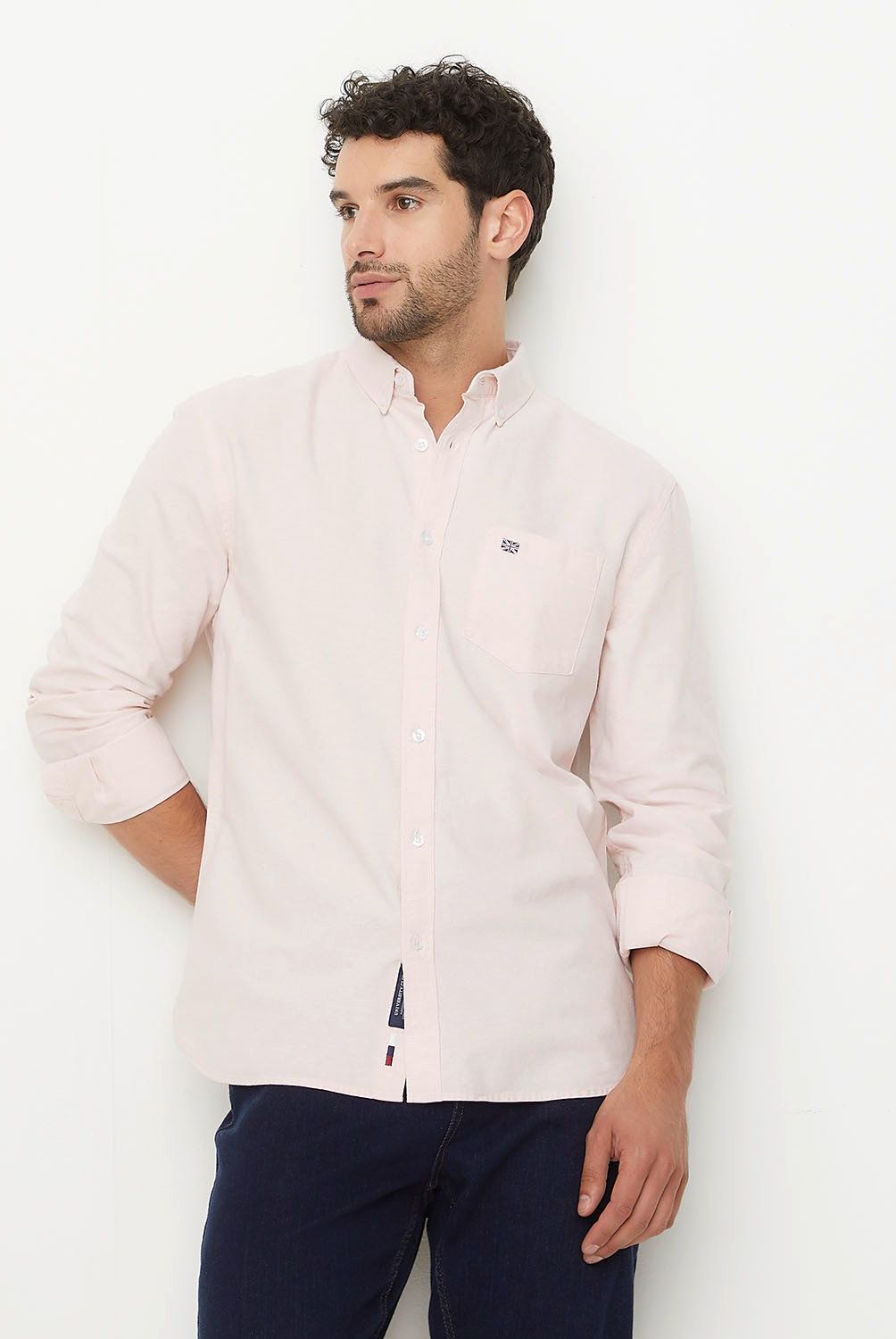 UNIVERSITY CLUB - Camisa Casual Manga Larga University Club Algodón Hombre