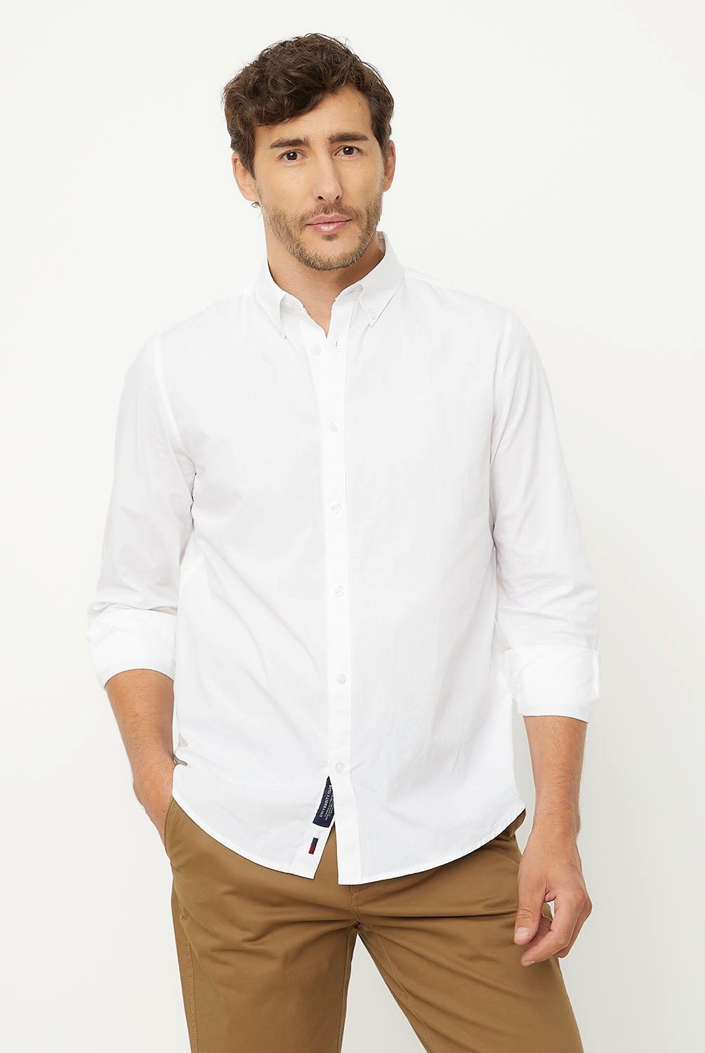 UNIVERSITY CLUB - Camisa Manga Larga Casual Algodón Hombre University Club