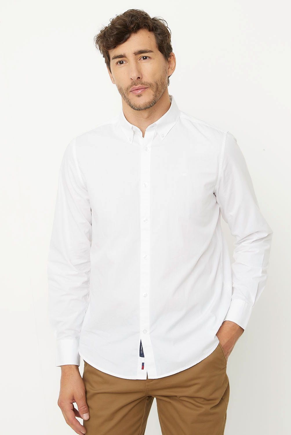 UNIVERSITY CLUB - Camisa Manga Larga Casual Algodón Hombre University Club