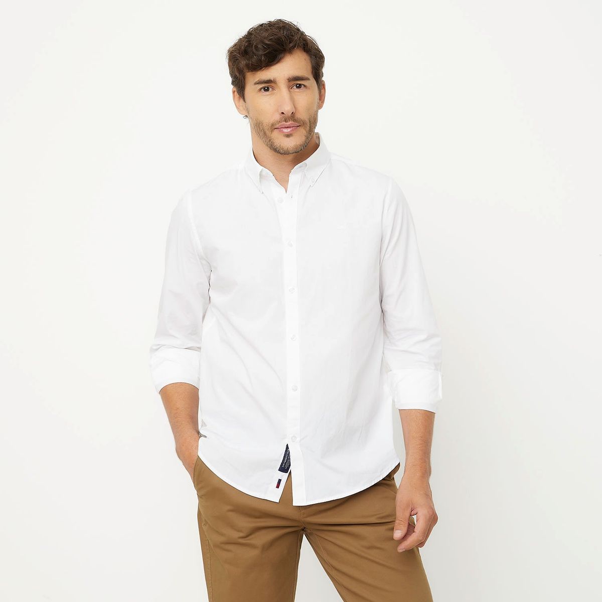 UNIVERSITY CLUB - Camisa Manga Larga Casual Algodón Hombre University Club