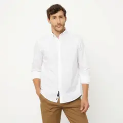 UNIVERSITY CLUB - Camisa Manga Larga Casual Algodón Hombre