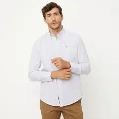 UNIVERSITY CLUB - Camisa Manga Larga Casual Algodón Hombre