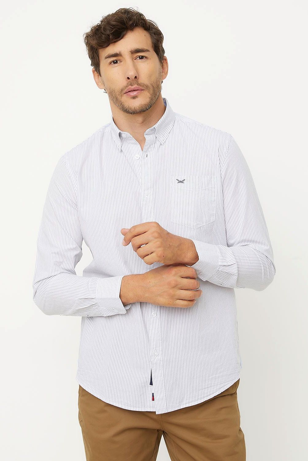 UNIVERSITY CLUB - Camisa Manga Larga Casual Algodón Hombre University Club