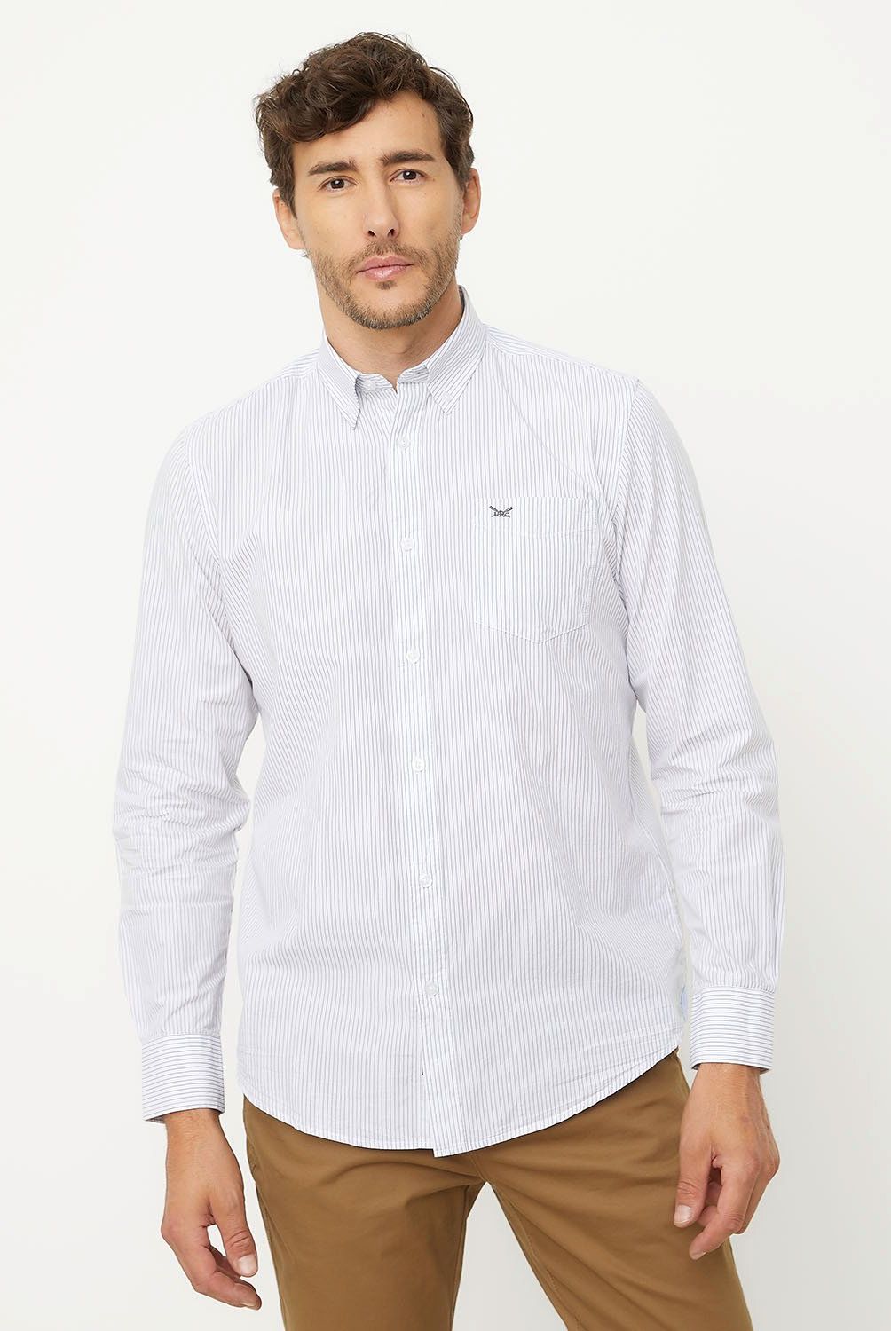 UNIVERSITY CLUB - Camisa Manga Larga Casual Algodón Hombre University Club