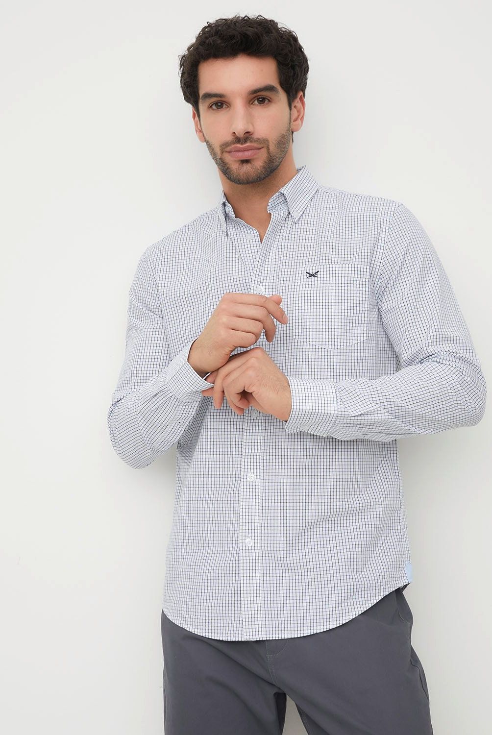 UNIVERSITY CLUB - Camisa Manga Larga Casual Algodón Hombre University Club